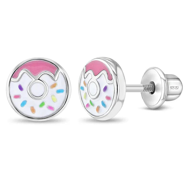 Frosted with Sprinkles Donut Girls Earrings