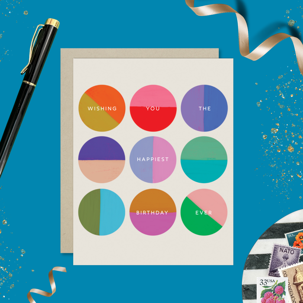 Happiest Birthday Circles Card