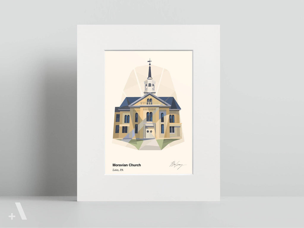 Lititz Moravian Church - Matted 8x10 Print
