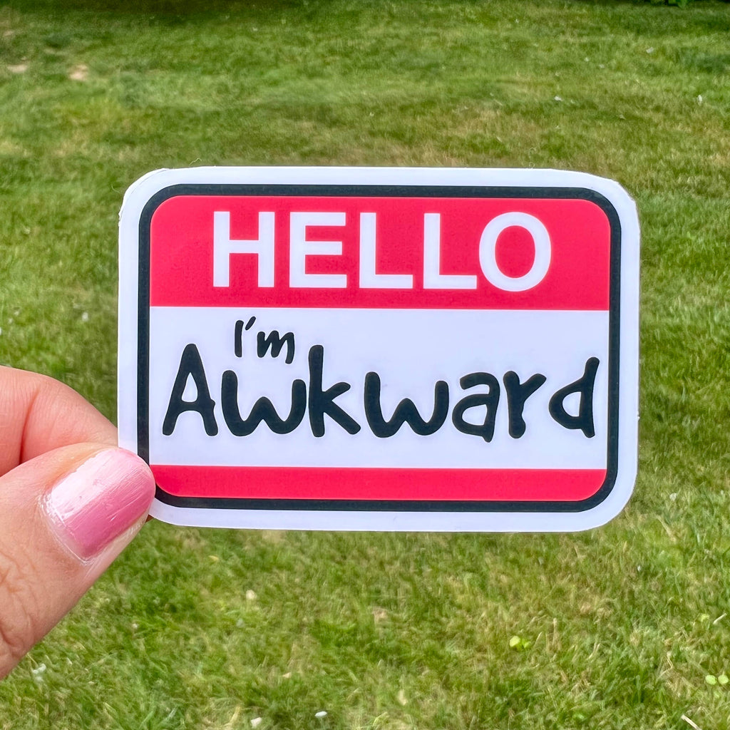 Awkward Hello Sticker