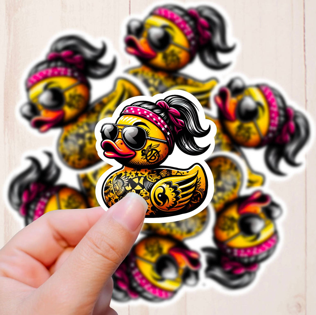 Tattooed Rubber Ducks Sticker