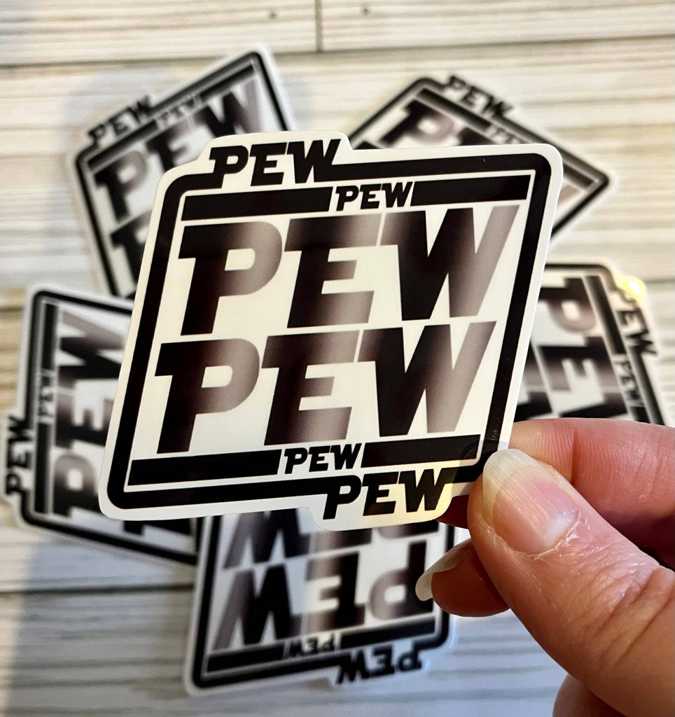 Pew Pew sticker