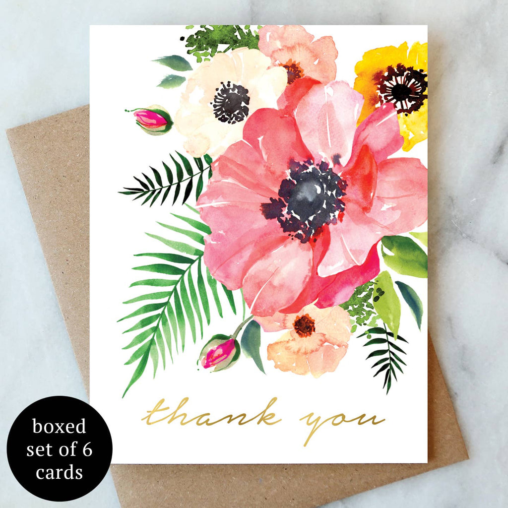 Bouquet Thank You Card - Box Set of 6