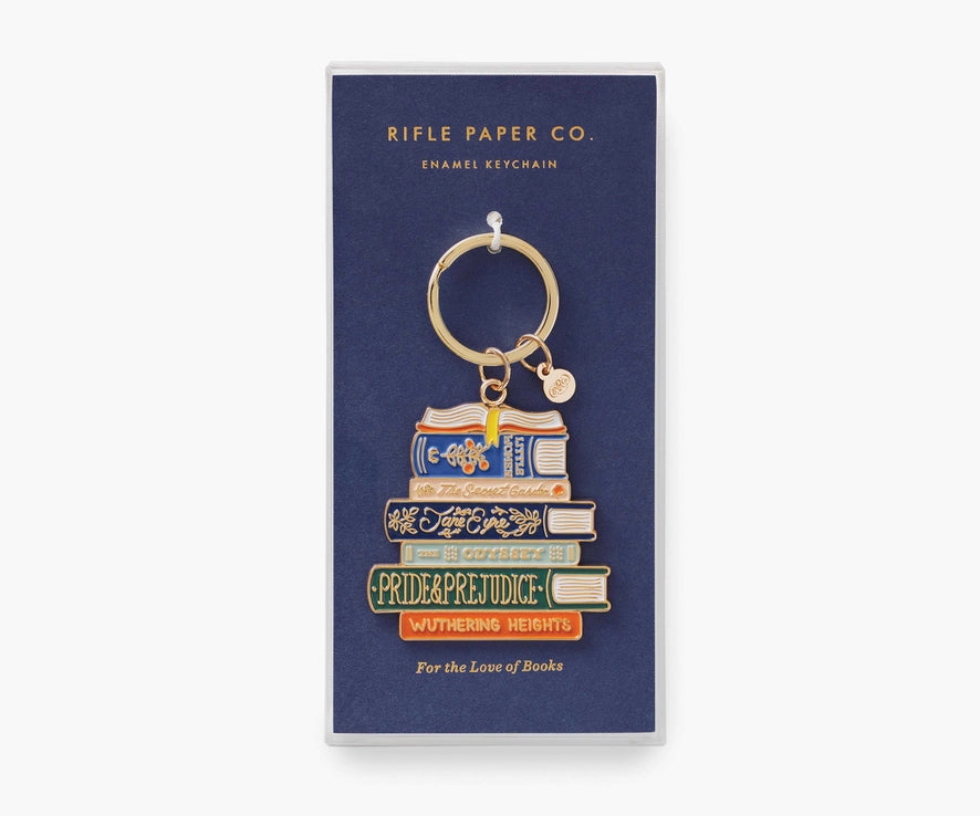 Book Club Enamel Keychain