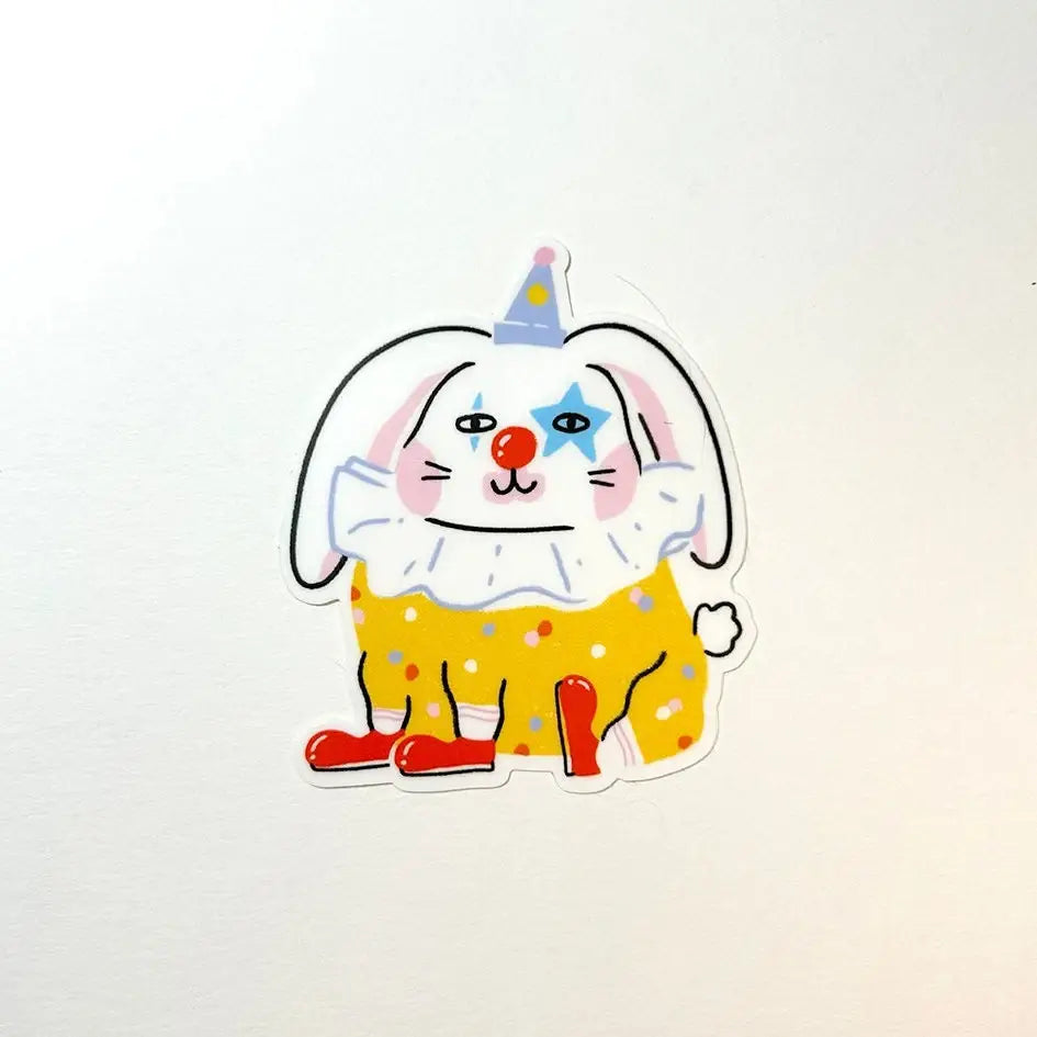Bunny Clown Sticker