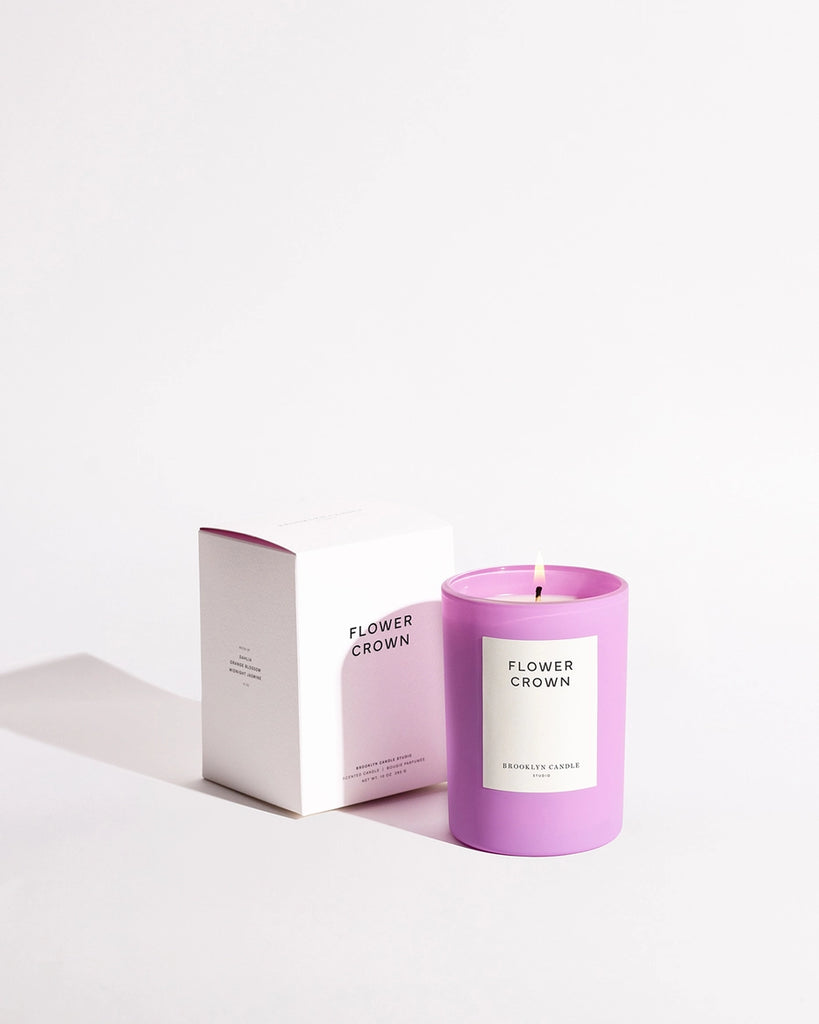 Flower Crown Candle  - Lilac Vessel