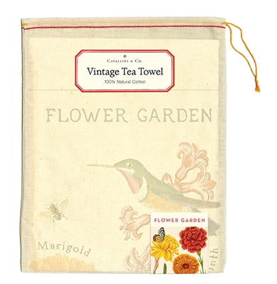 Flower Garden tea towel