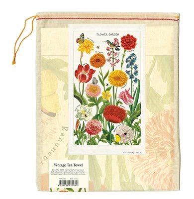 Flower Garden tea towel