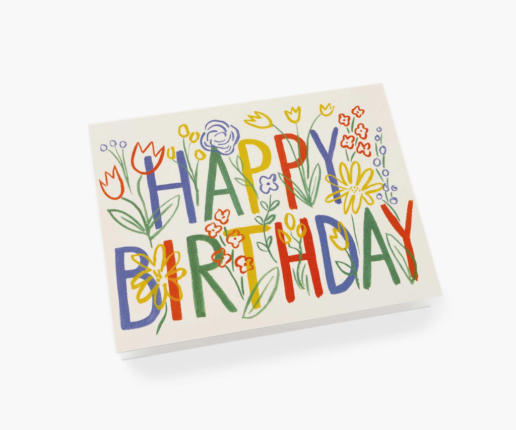 Brushstroke Birthday Card