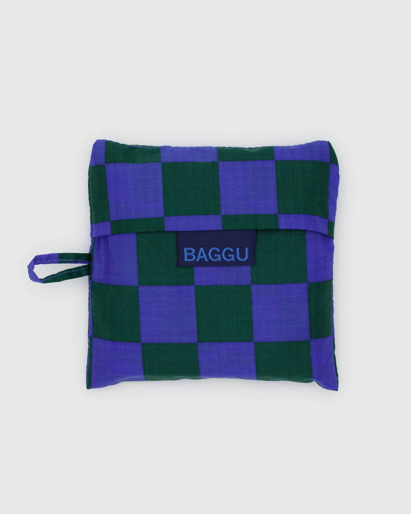 baggu - iris green check