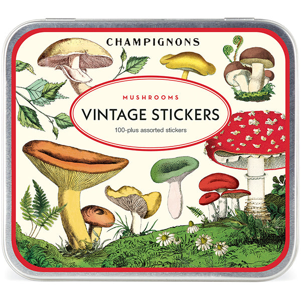 Tin of Stickers - Mushrooms
