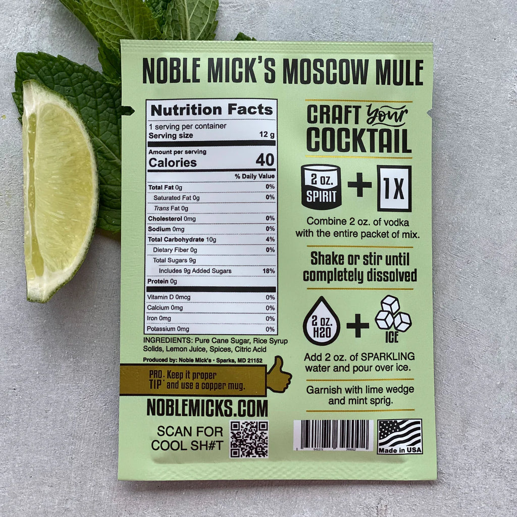 Moscow Mule Single Serve Craft Cocktail Mix