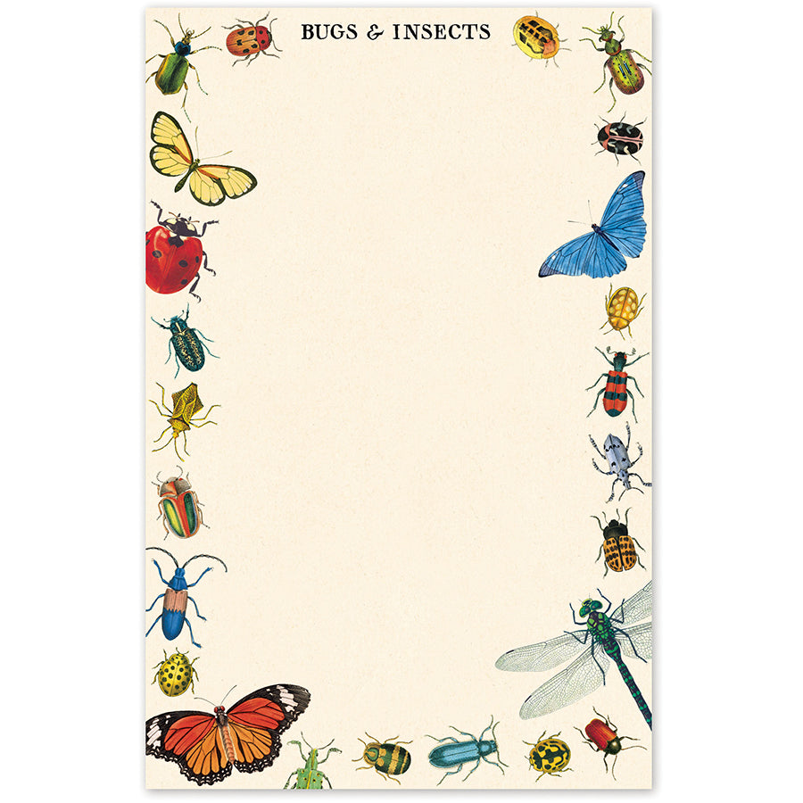 bugs & insects notepad