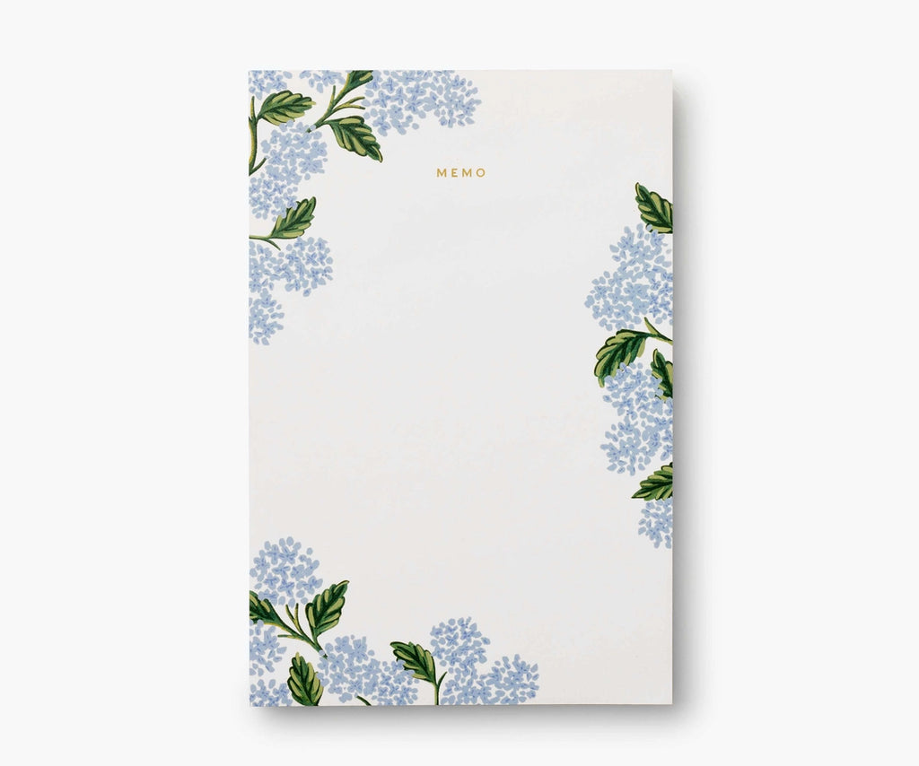 hydrangea memo notepad