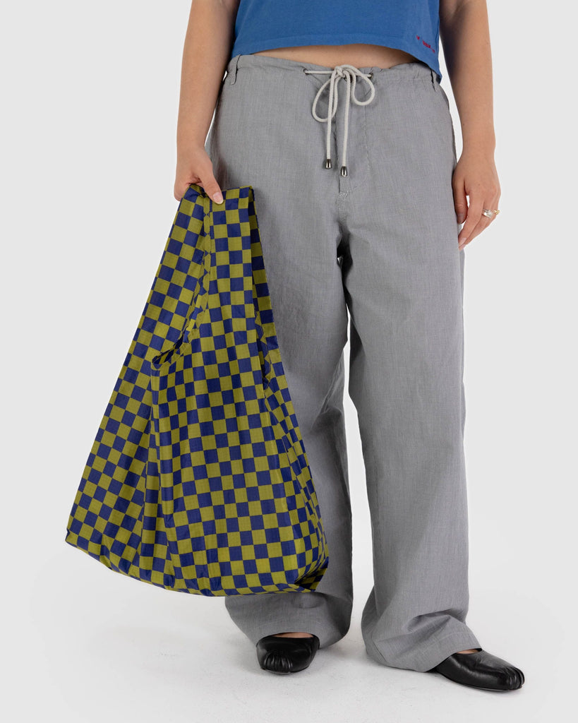 baggu - pear navy check