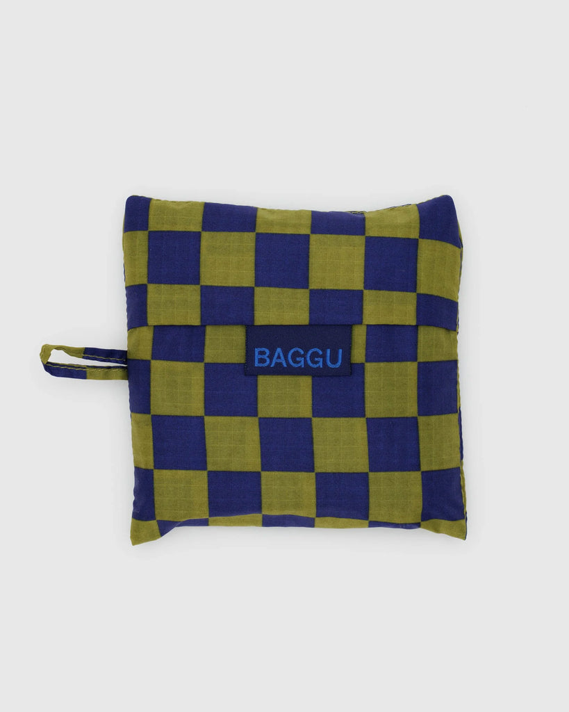 baggu - pear navy check