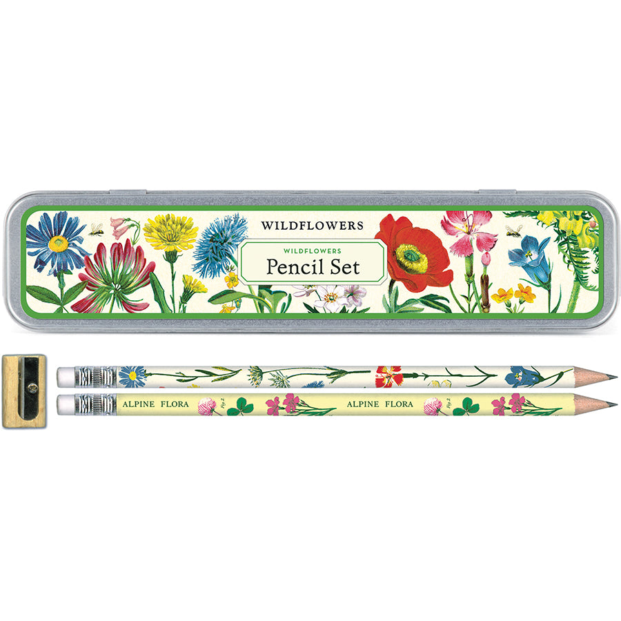 Wildflowers pencil set - 10 count plus sharpener