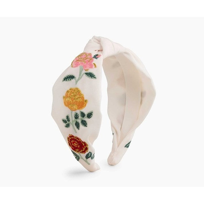 Roses Embroidered Headband