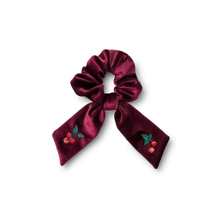 Cherries Embroidered Scrunchie