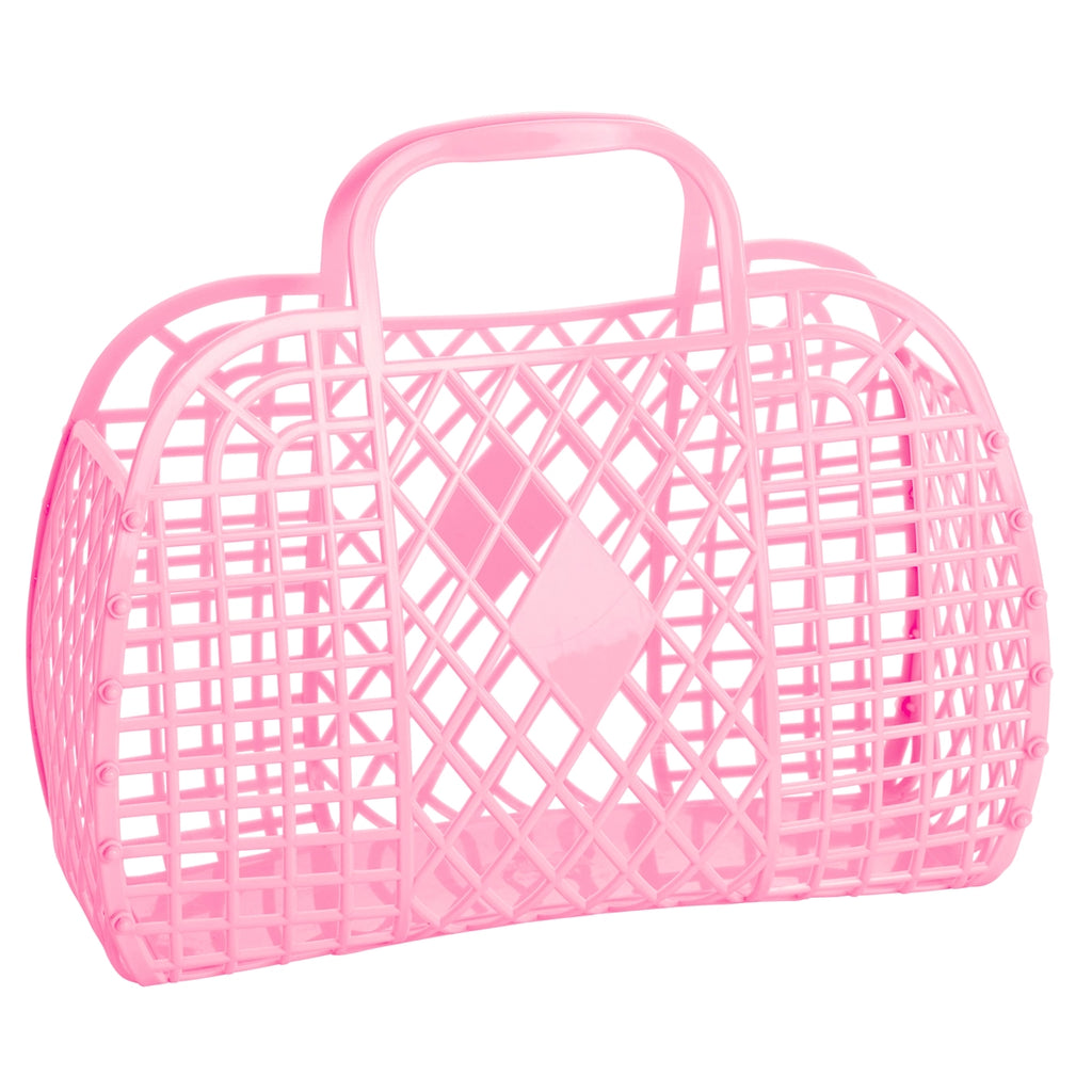 Retro Basket - Large in Bubblegum