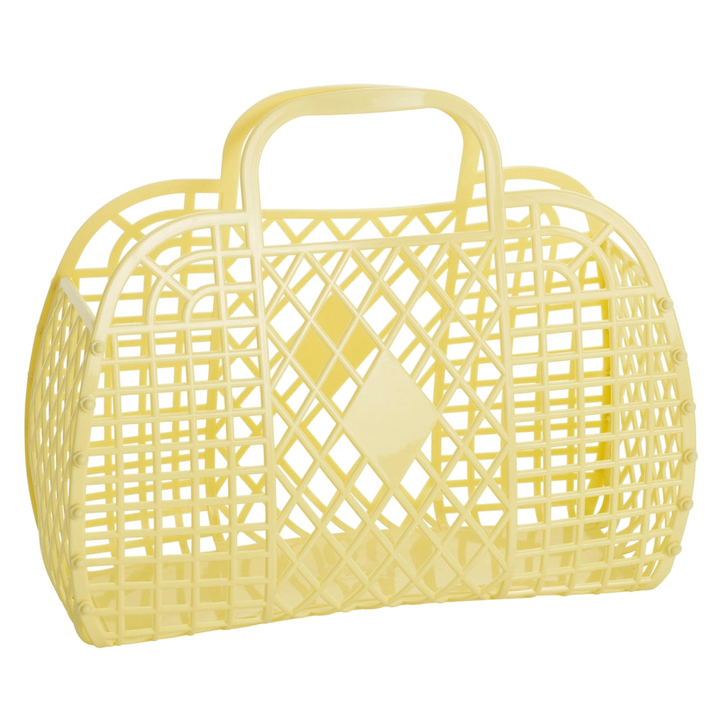 Retro Basket - Large in Yellow