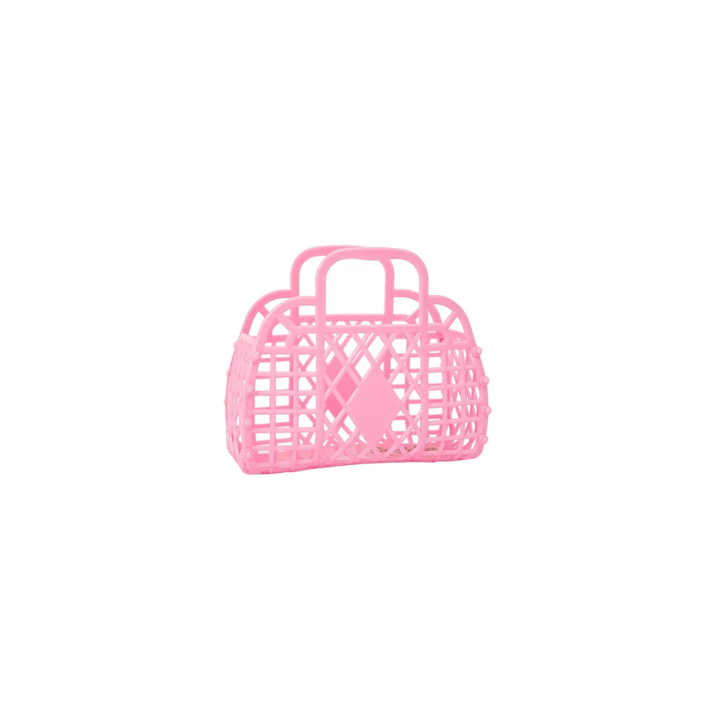 Retro Basket - Mini in Bubblegum Pink