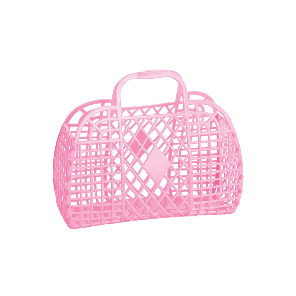 Retro Basket - Small in Bubblegum Pink