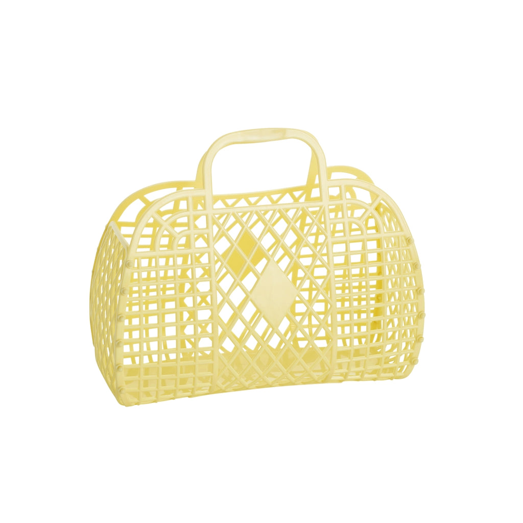 Retro Basket - Small in Yellow