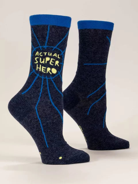 Actual Superhero Crew Socks - w
