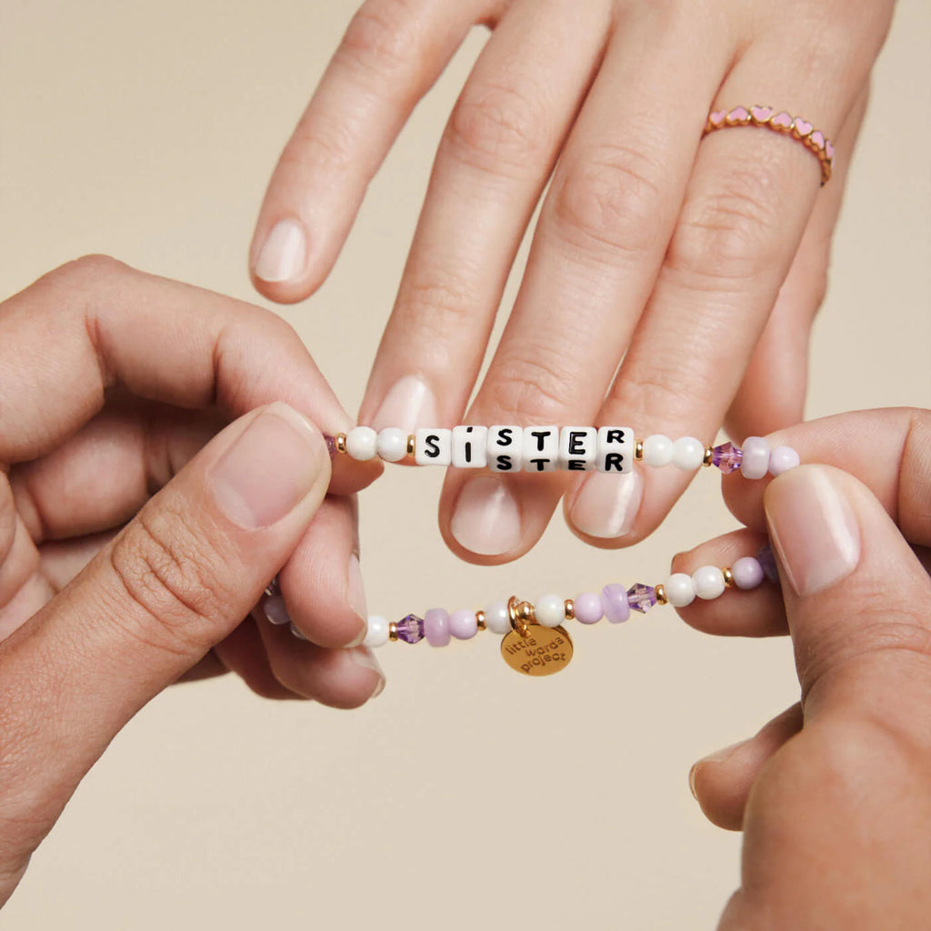 LWP - White - Sister Bracelet - Purple Punch