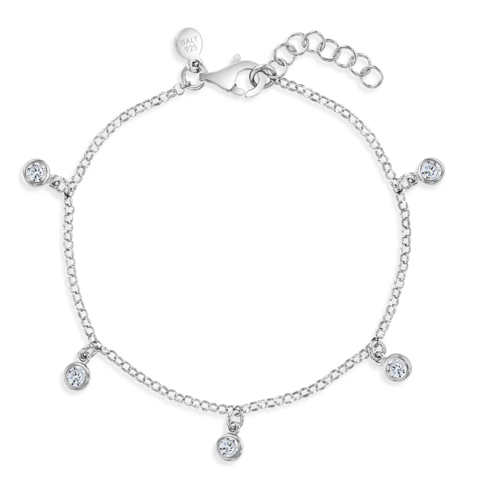 6-7" Kids CZ Charm Bracelet