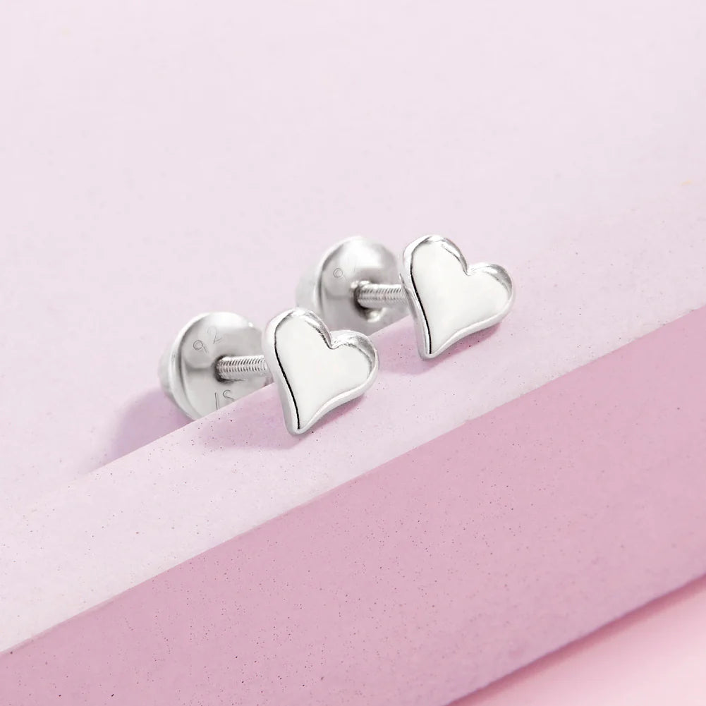Polished Heart Girls Earrings