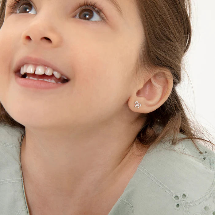 CZ Bow Kids Earrings