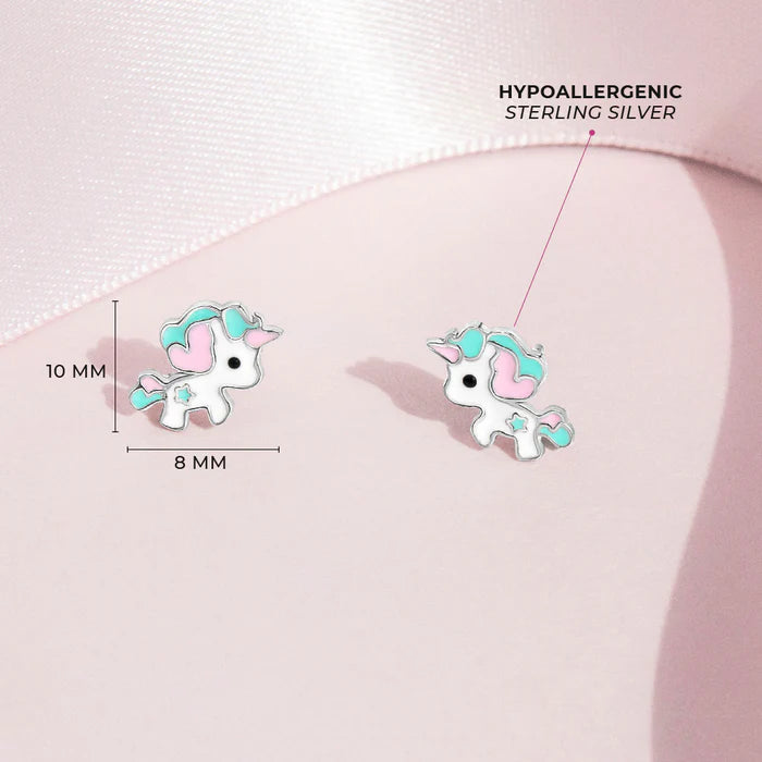 Pastel Enamel Unicorn Earrings