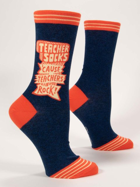 Teachers Rock crew socks