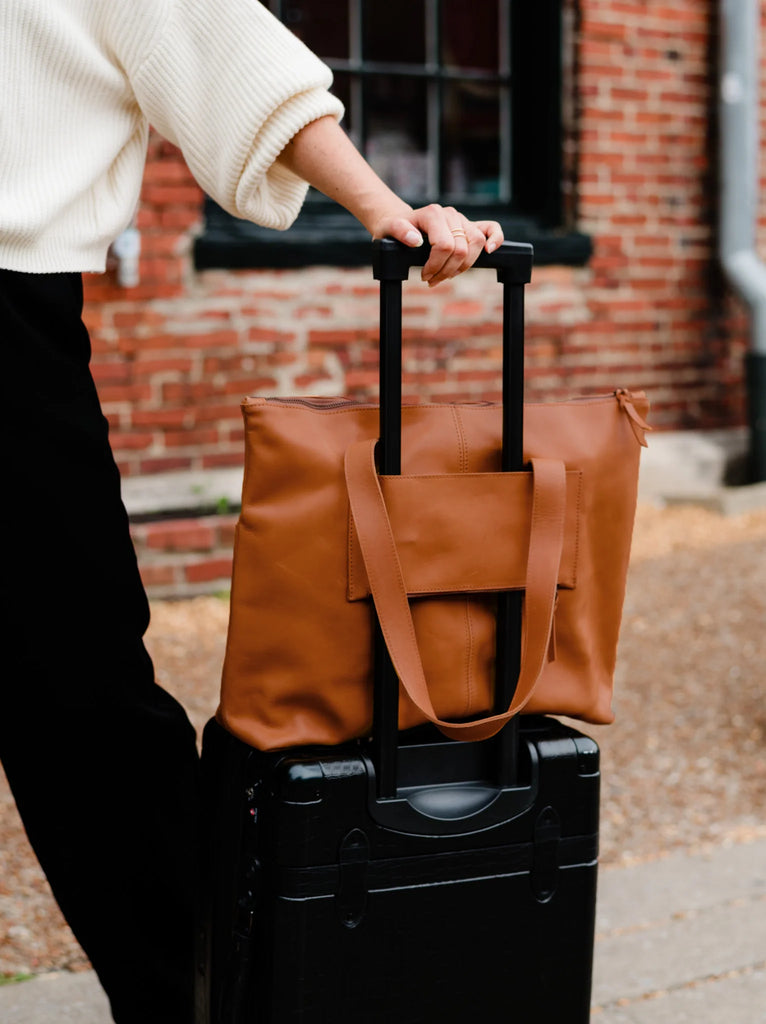 yari carry-on tote: whiskey