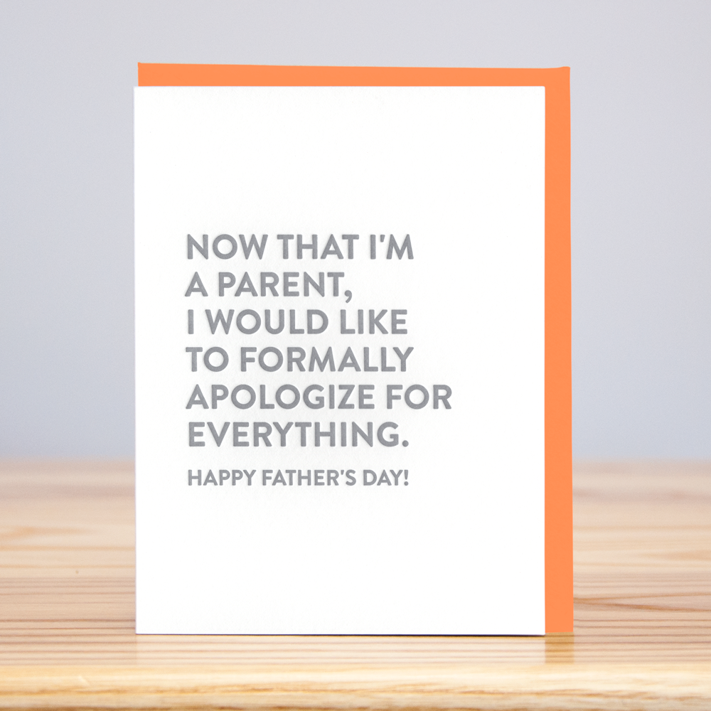 Formally Apologize Father's Day card