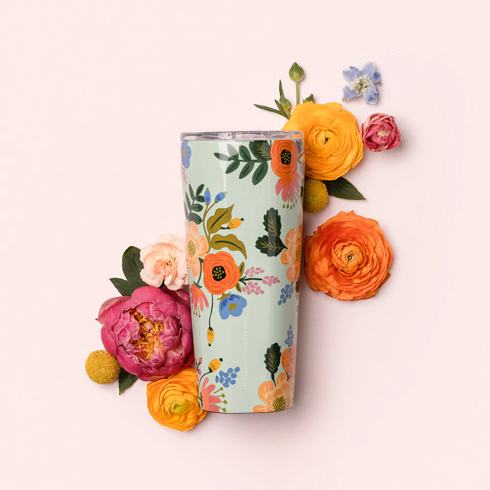 tumbler - lively floral gloss mint  - 24 oz