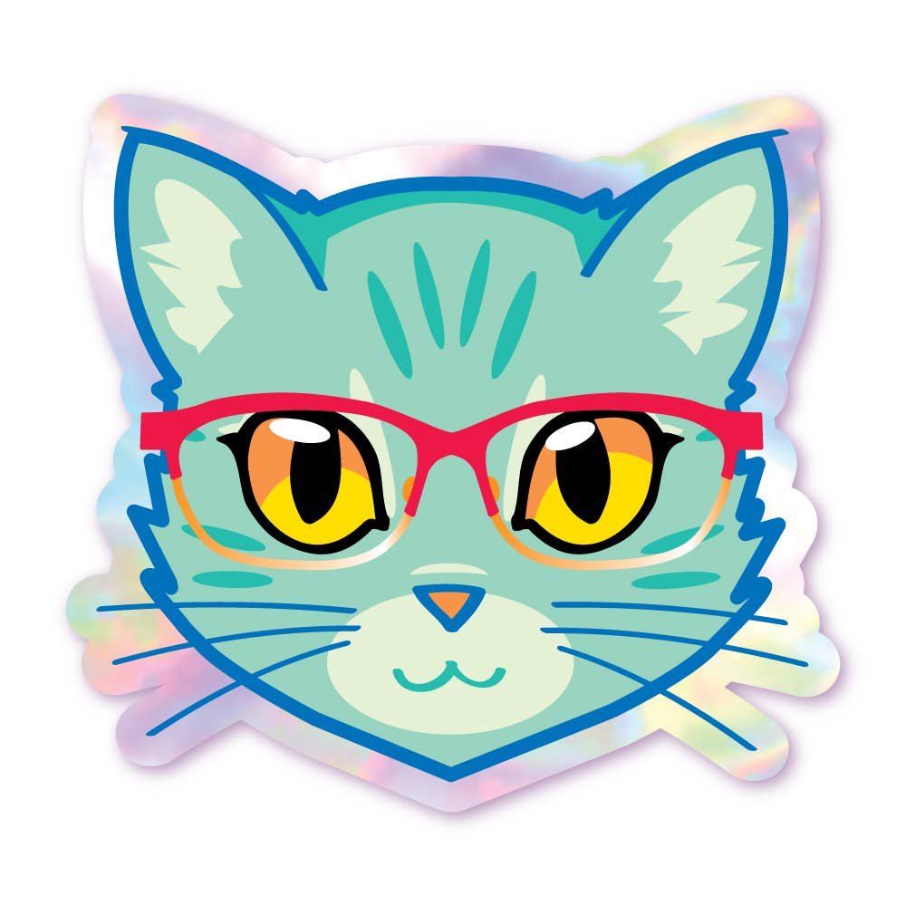 Glasses Kitty Sticker