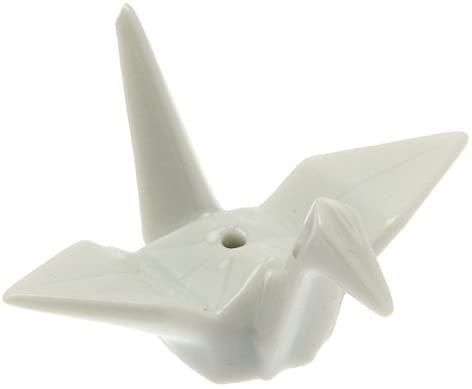 crane incense holder - white