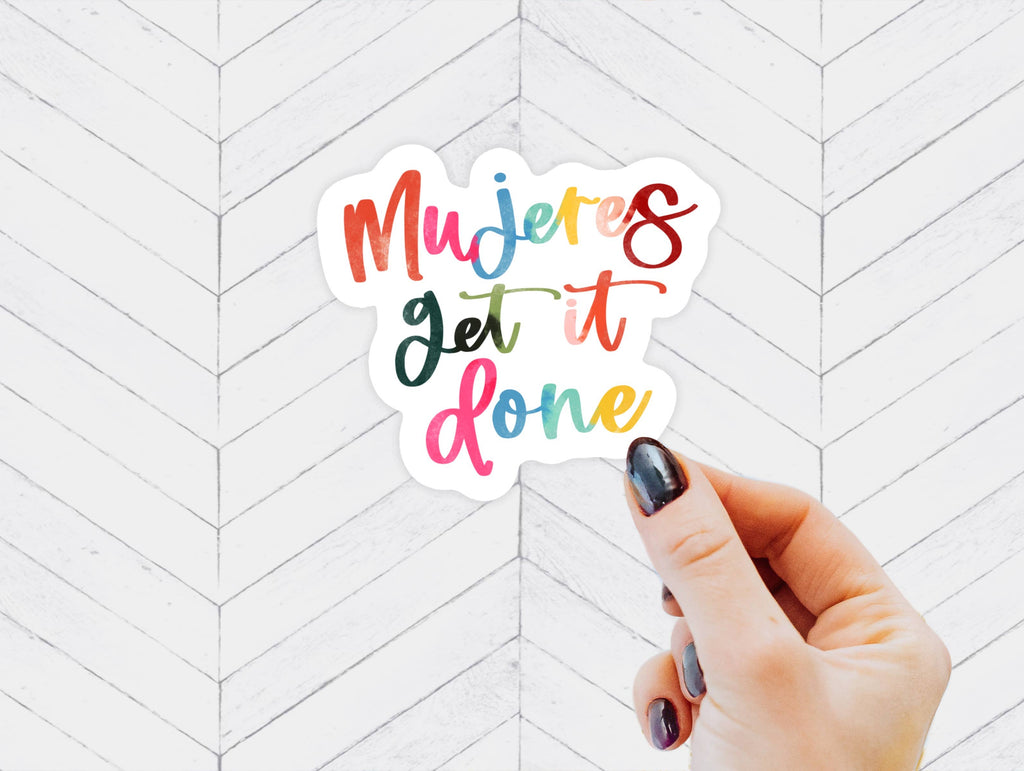 Mujeres get it done Sticker