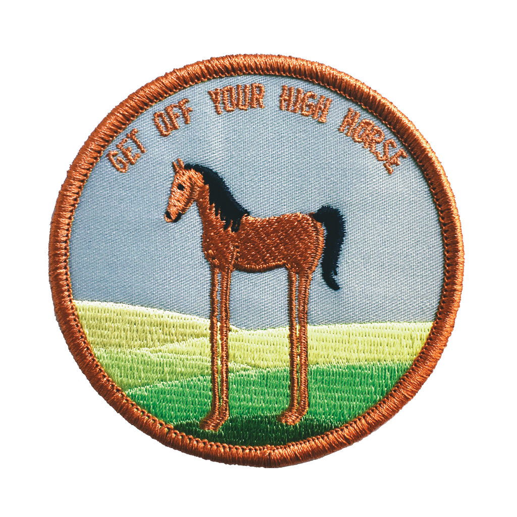 High Horse Embroidered Patch