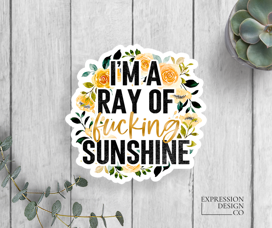 I'm A Ray Of F***ing Sunshine Sticker