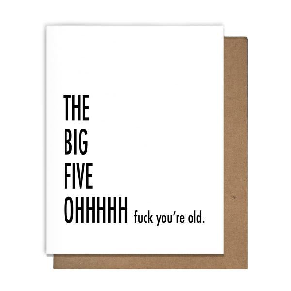Five Oh Birthday Card