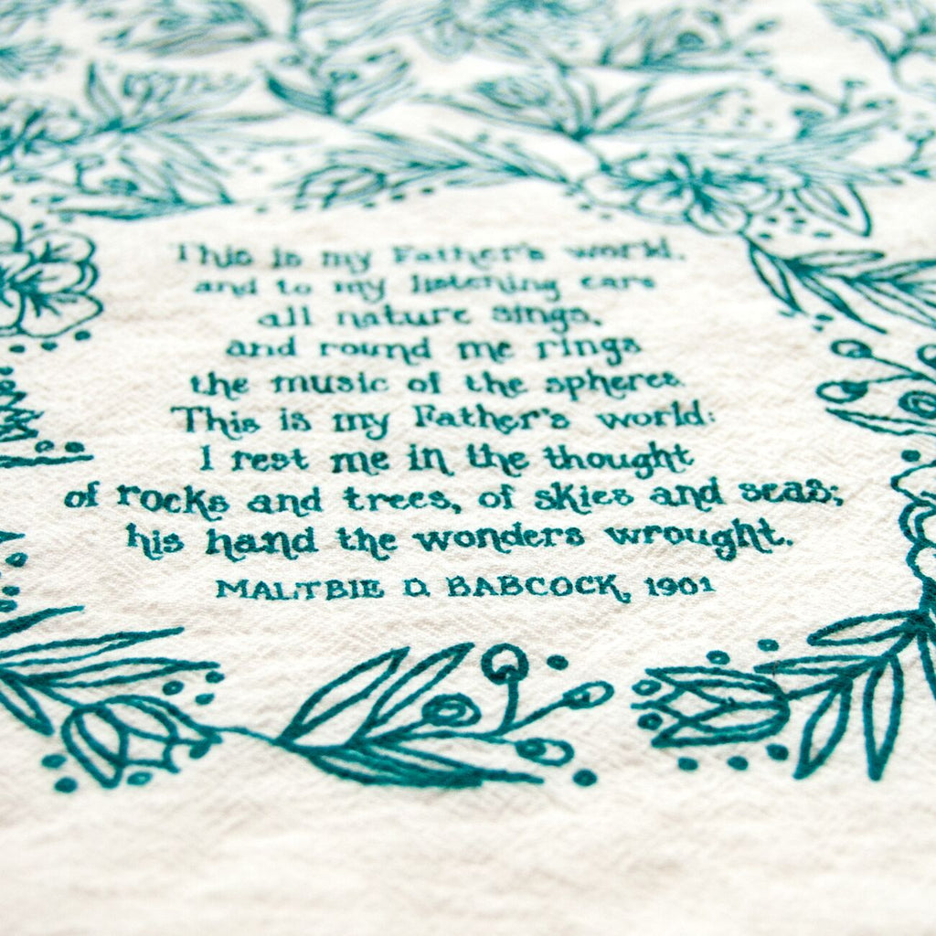 This is My Father's World Hymn Tea Towel