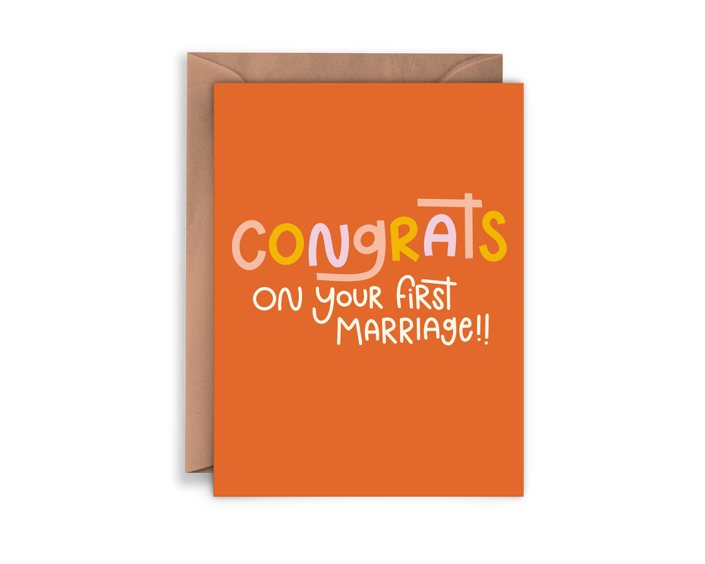 Congrats on Your First Marriage Card