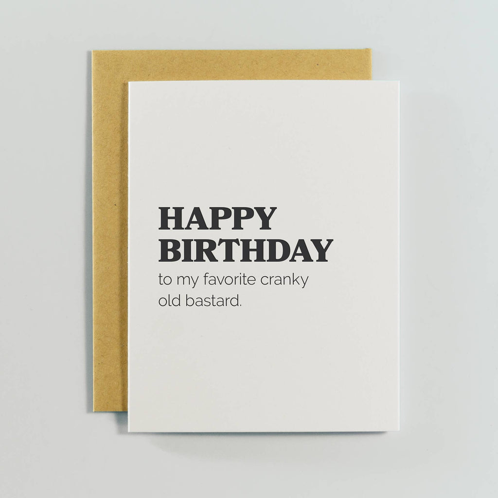 Cranky Old Bastard Birthday Card
