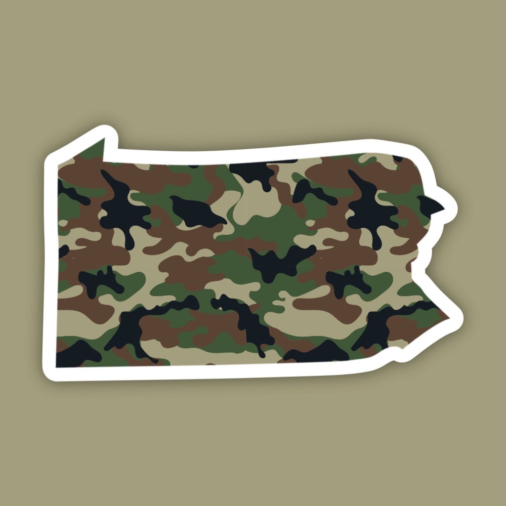 Pennsylvania Camo State Sticker