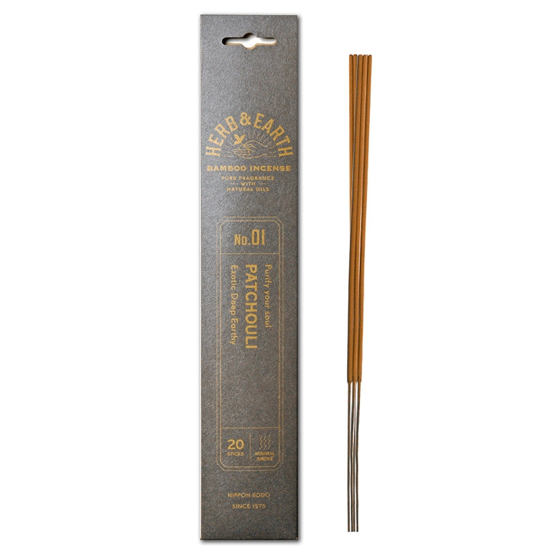 herb & earth bamboo incense - patchouli