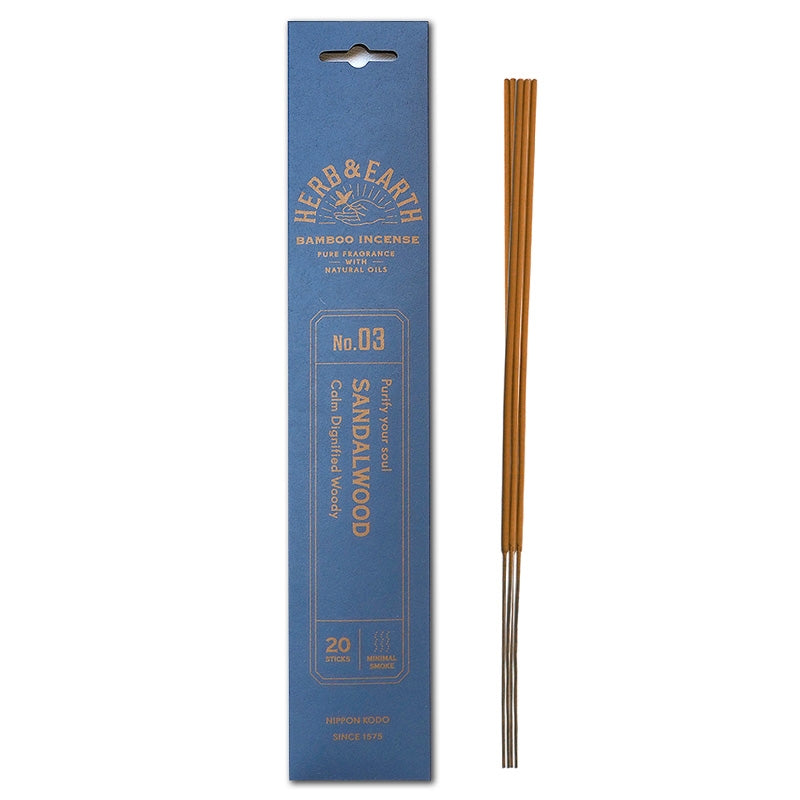 herb & earth bamboo incense - sandalwood